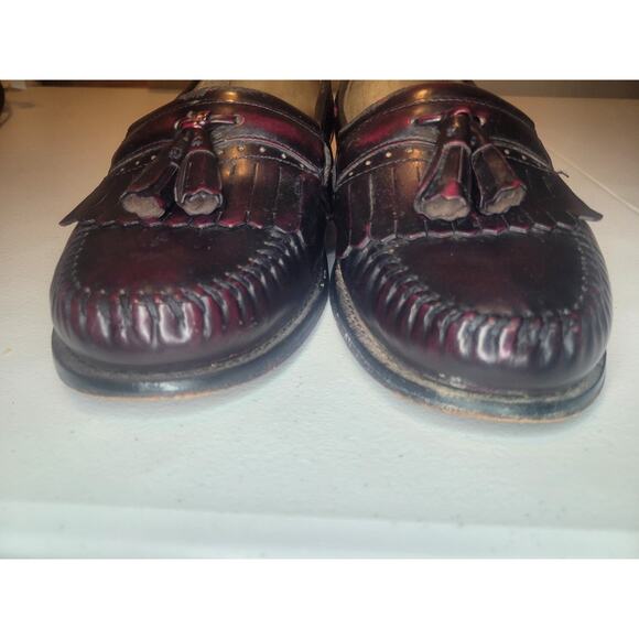 GH Bass Weejuns Oxblood Leather Tassel Loafers Shoes Men Size 10.5D Jeremy 1820 main image 4